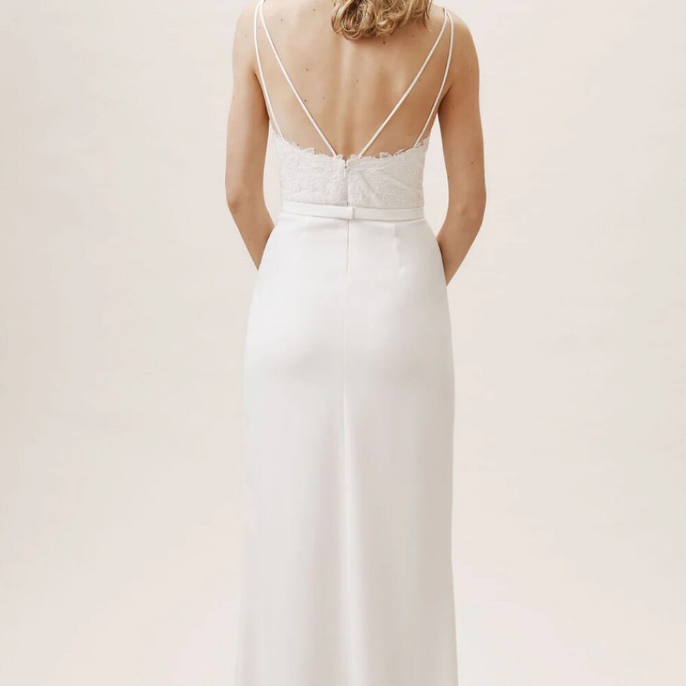 Tadashi Shoji Ivory Brett Feminine Wedding Dress Size - Picture 2 of 6